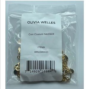 Olivia Welles Coin Couture Chain Necklace Gold Multistrand Circle Link New